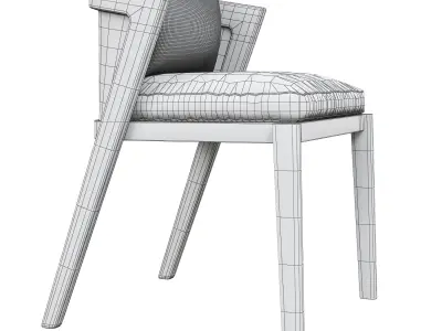 Malta Teak Side Chair 3d model Low-poly 3D model