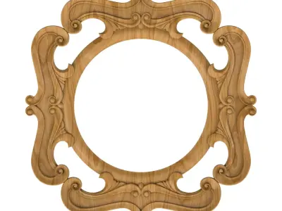 Carved picture frame STL 3D model 17