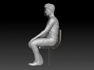 spectator at sports stadium boy 2 3D print model