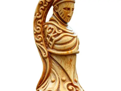 Intricate Knight Chess Piece model pack Low-poly 3D model