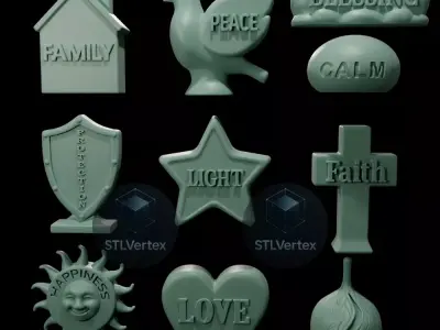 Collection of Good Wishes   3D Model for Printing  STL 3D print model