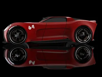 cobra d concept car Low-poly 3D model