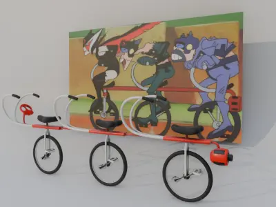 Yat Bicycle Low-poly 3D model