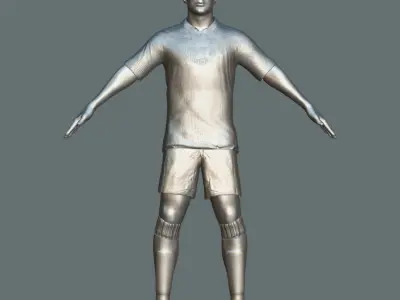 T-Pose Rigged Luis Figo Real Madrid 3D model
