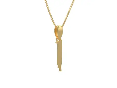 Model 1234 1 Bloody Terror Initial Number Pendant 3D print model