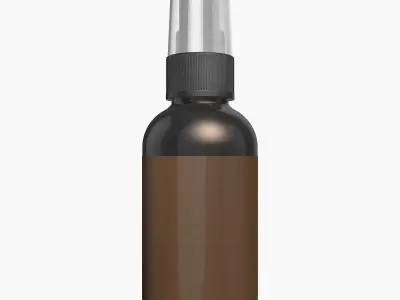 Glass Spray Bottle with Label 3D model