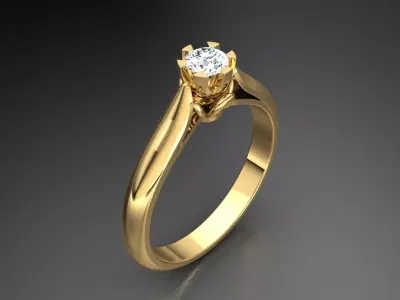 Ring M9 The luxury female ring with gem wedding 3D print model