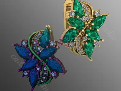 Lk4 Earrings 3D print model 3D print model