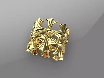 Cross Ring 3d Model 3D print model