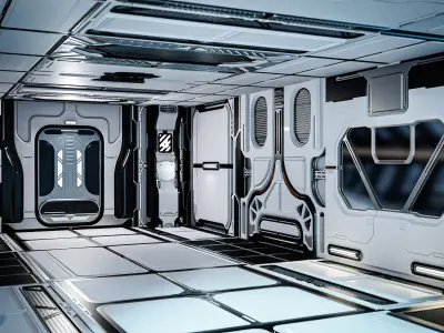 26 Sci-Fi 3D models - Interior Asset Pack 3D model