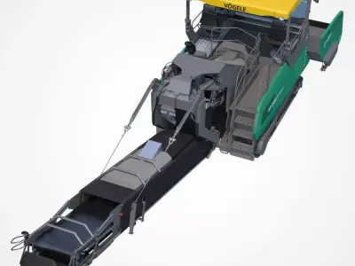 Asphalt feeder Vogele MT3000 3D model