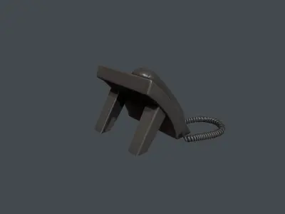 Office Phone Low-poly 3D model
