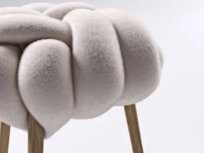 knot stool render ready vray  3D model