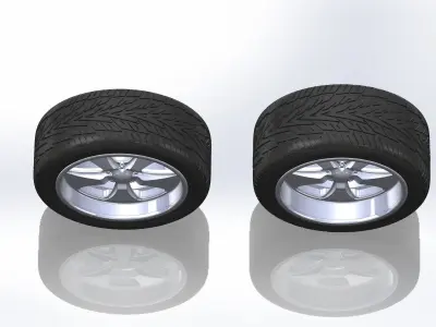 Custom wheels Budnik Fontana for your scale model 3D print model