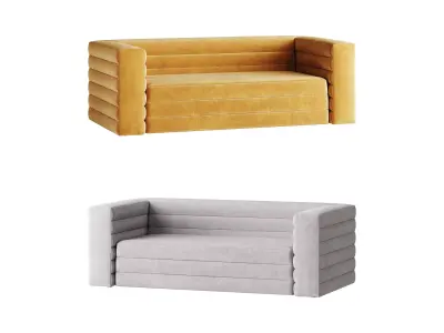 CAMEL VELVET SOFA 3D model