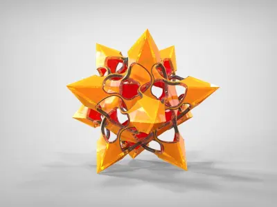 Geometric Sculpture 03 Low-poly 3D model