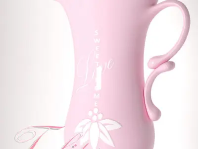 Tulips 7 in pitcher 3D model