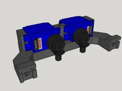 trx4 servo holder 3D model