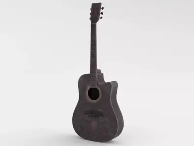 Chestnut Guitar 3D model