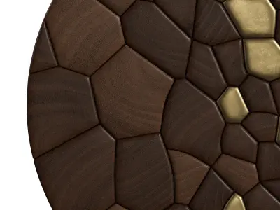 Round Wall Mosaic Panno 3D model