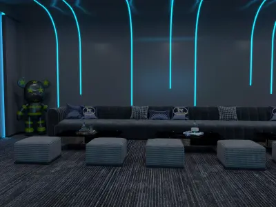 golf interior  3D model