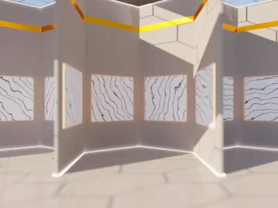 Art Gallery - 01 Low-poly 3D model