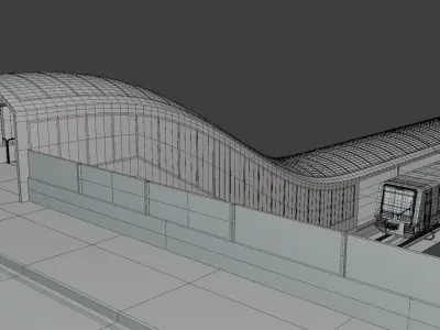 Berlin S-bahn station III 3D model