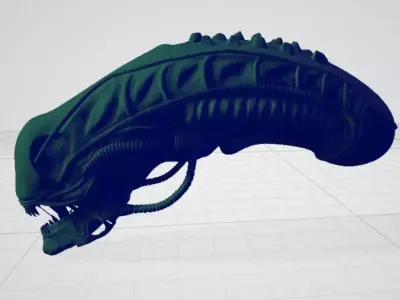 Alien Head Free 3D model
