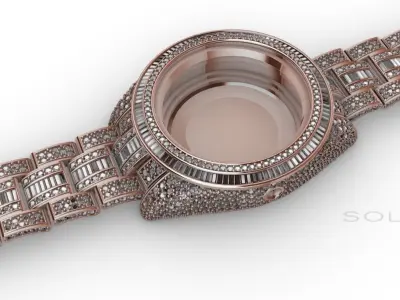 WATCH CROWNED DIAMONDS Sky 3D print model 41mm 3D print model