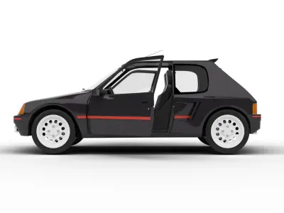 Peugeot 205 Turbo 16 1984 HQ 3d model 3D model