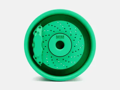 15x10 Cragar Nomad Wheel and Brake 3D print model