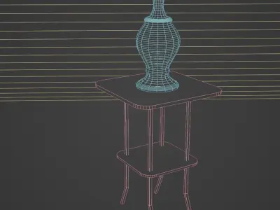 Decorative Vase and Stand Free 3D model
