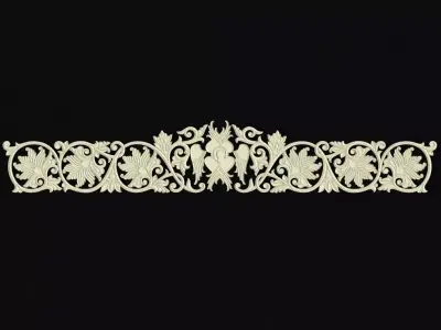 Central decor ornament for furniture 3D model 903