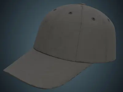 Baseball Cap 1B Low-poly 3D model