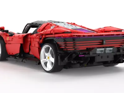 LEGO Technic Ferrari Daytona SP3 Low-poly 3D model
