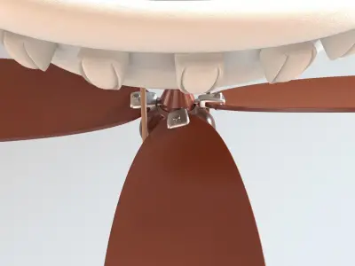 laos Antique Ceiling Fan Low-poly 3D model