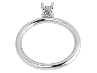 Emerald Solitaire Ring 4183 3D print model