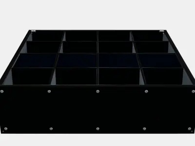 KALLAX Shelving unit with 4 inserts 5 Low-poly 3D model