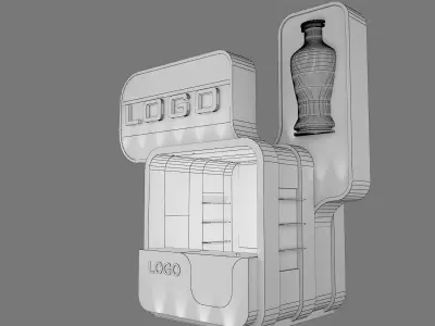 kiosk Booth Exhibition Stand a13 3D model