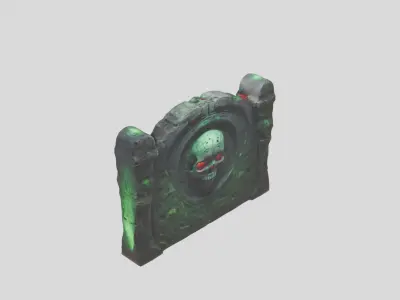 Sci-Fi Wall Low-poly 3D model by Gaming-Assets