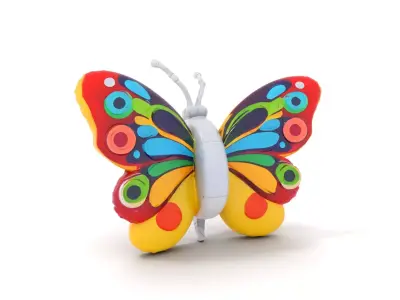 Colorful Inflatable Butterfly Model Pack Low-poly 3D model
