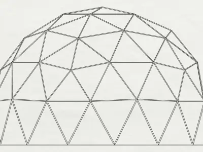 Geodesic dome design 3D model