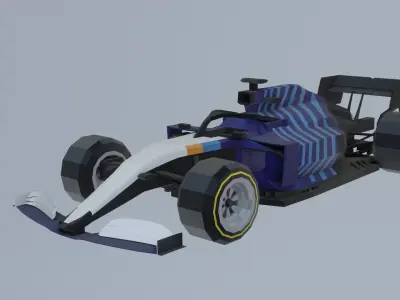 F1 cars 2021 pack Low-poly 3D model