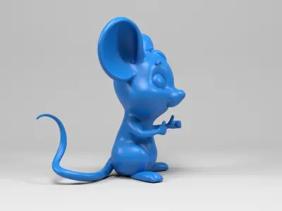 Cartoon mouse figure 3D print model