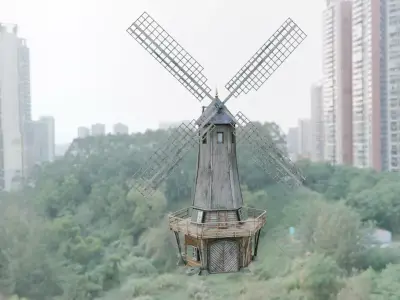 witchs windmill 3D model