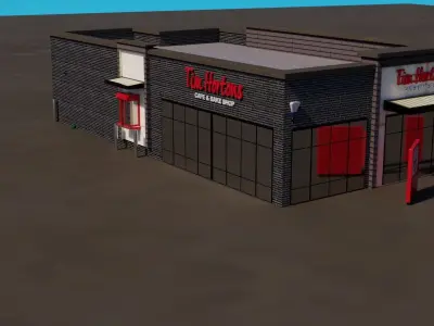 Tim Hortons Cafe and Bake Shop - UK Free low-poly 3D model