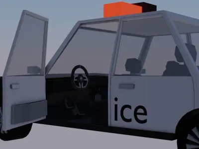 Maia Police Car Low Poly Low-poly 3D model