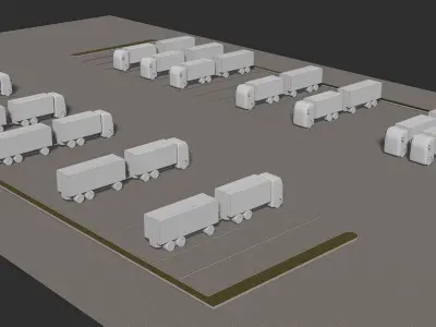 Truck parking 24L02 3D model