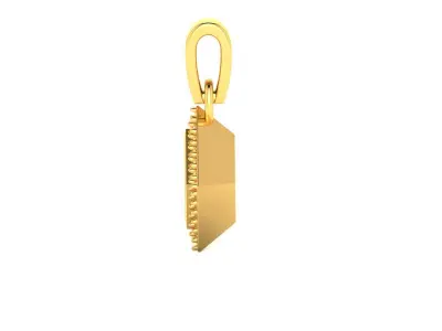 Solitaire Women Princess Pendants 3dm STL OBJ FBX Render Details 3D print model