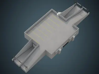 Entrance 2A Low-poly 3D model